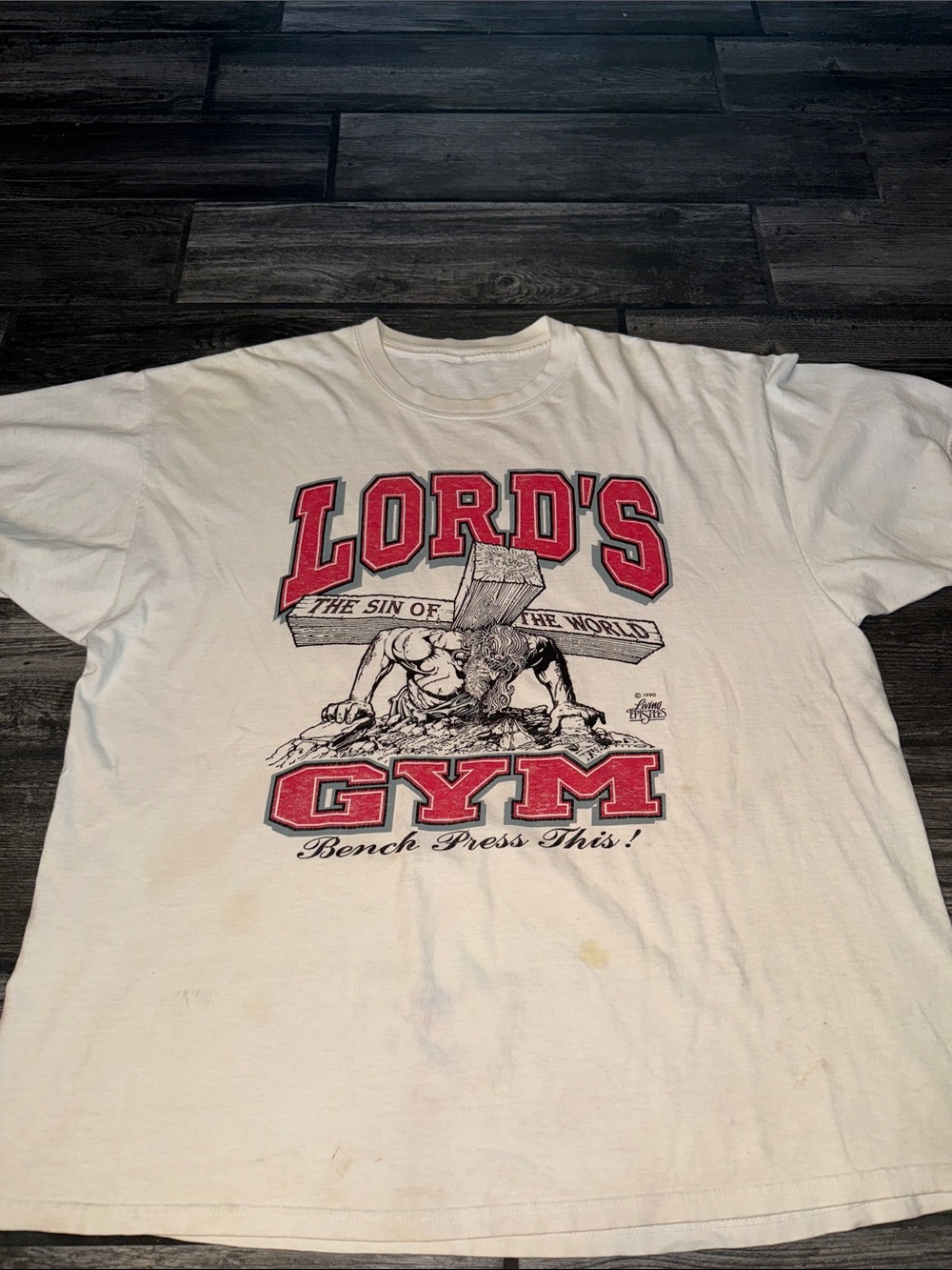 Lords gym living epistles vibrate Jesus bible shirt vintage distressed